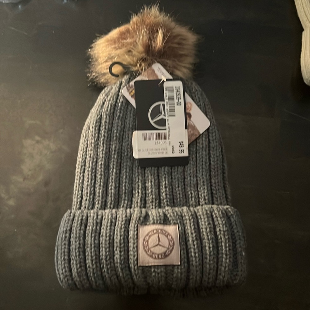 NWT Mercedes Benz Charcoal Grey Beanie